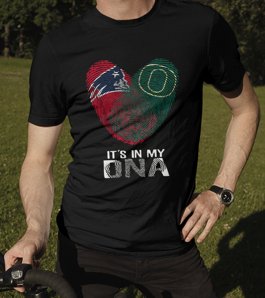 Patriots Ducks It's In My DNA Fingerprint Heart T-Shirt