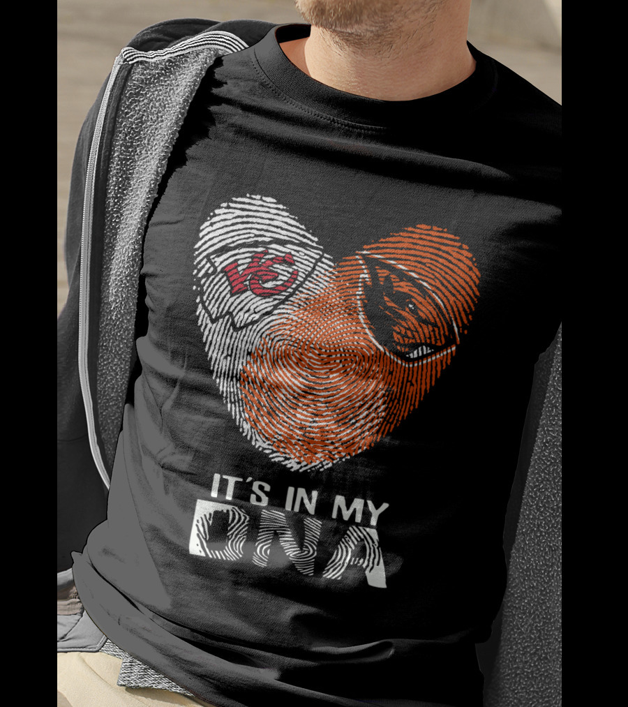Chiefs Oregon State It's In My DNA Fingerprint Heart T-Shirt