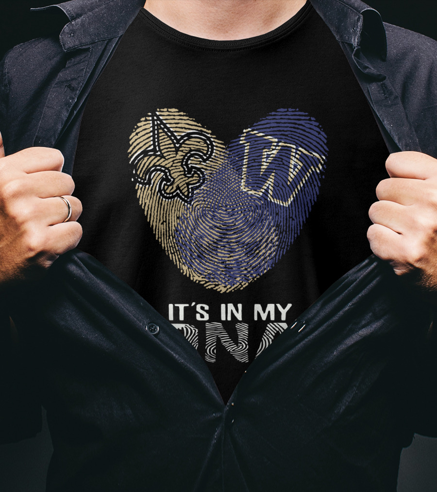 Saints Fleur-de-Lis Huskies W It's In My DNA T-Shirt
