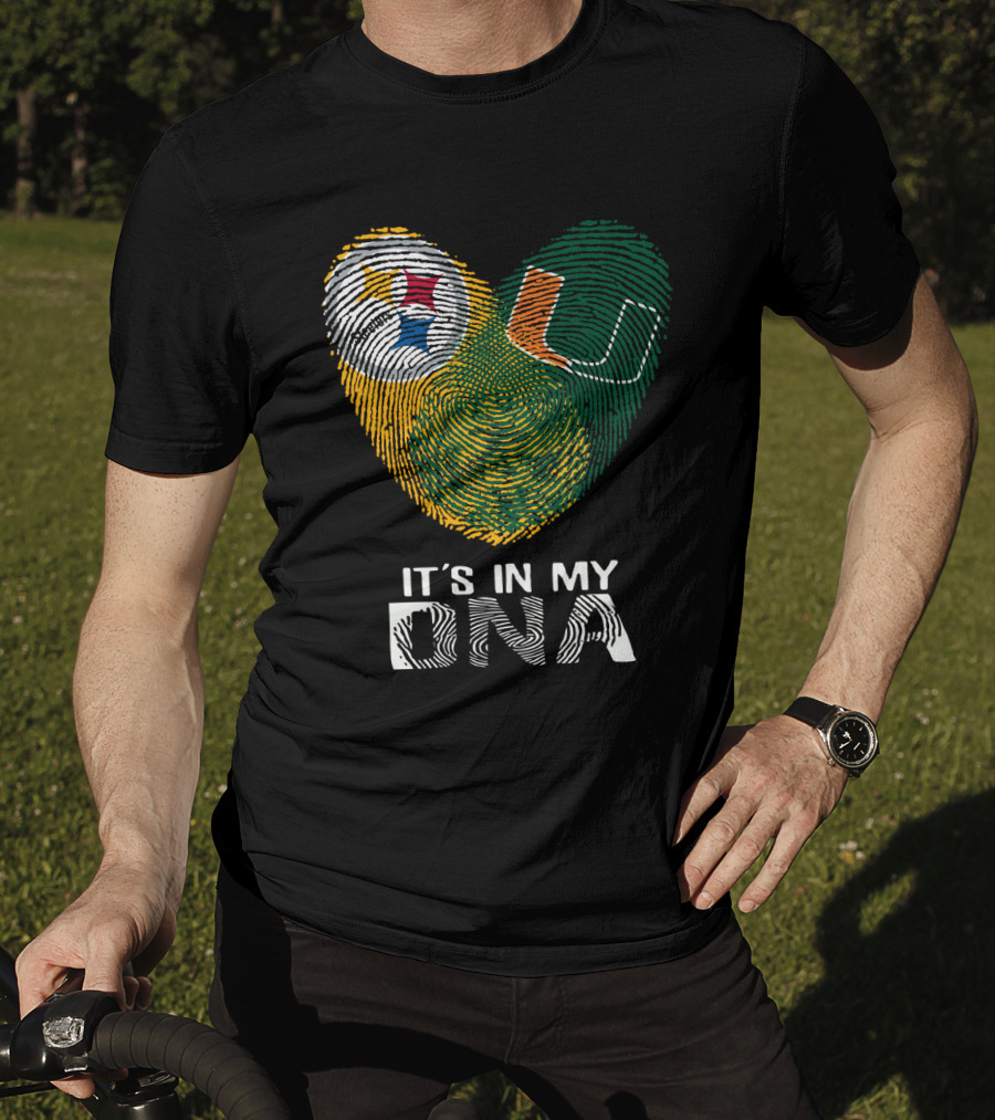 Steelers Hurricanes It's In My DNA Fingerprint T-Shirt