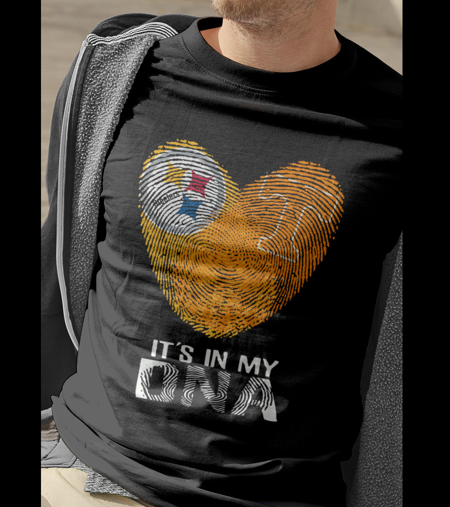 Steelers Tennessee It's In My DNA Fingerprint Heart T-Shirt