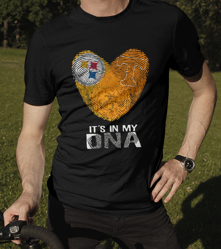 Steelers Tennessee It's In My DNA Fingerprint Heart T-Shirt