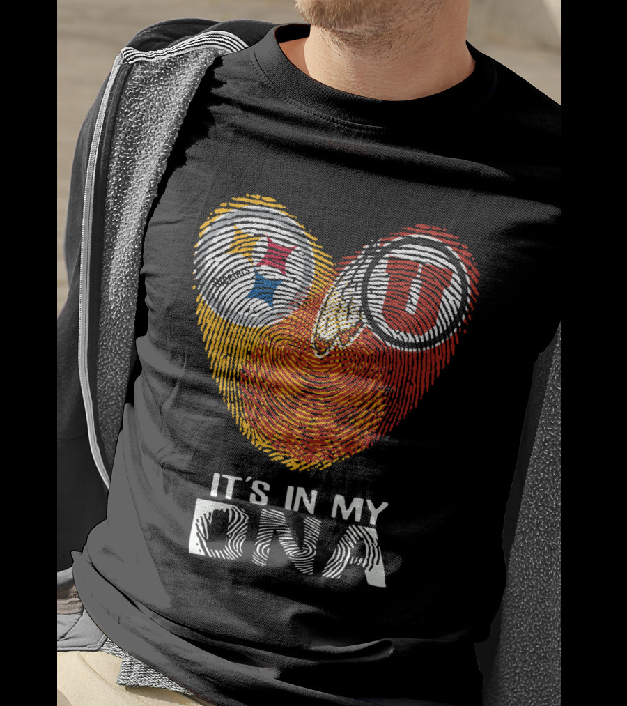 Steelers Utah Utes Fingerprint It's In My DNA T-Shirt