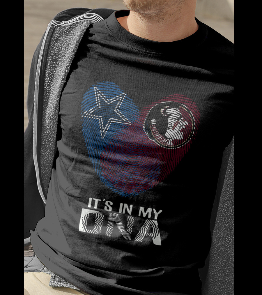 Cowboys Noles It's In My DNA Star And Seminole Emblems T-Shirt