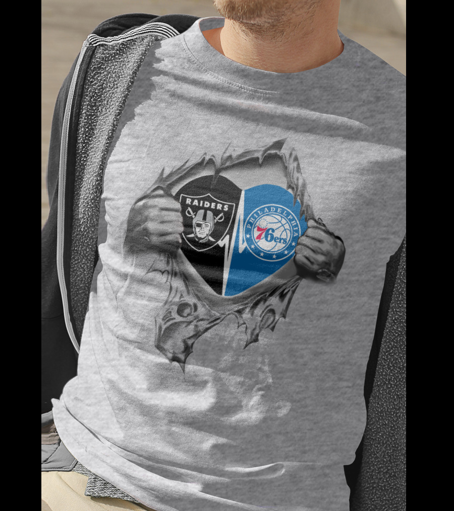 Raiders Philadelphia 76ers It's In My Heart T-Shirt