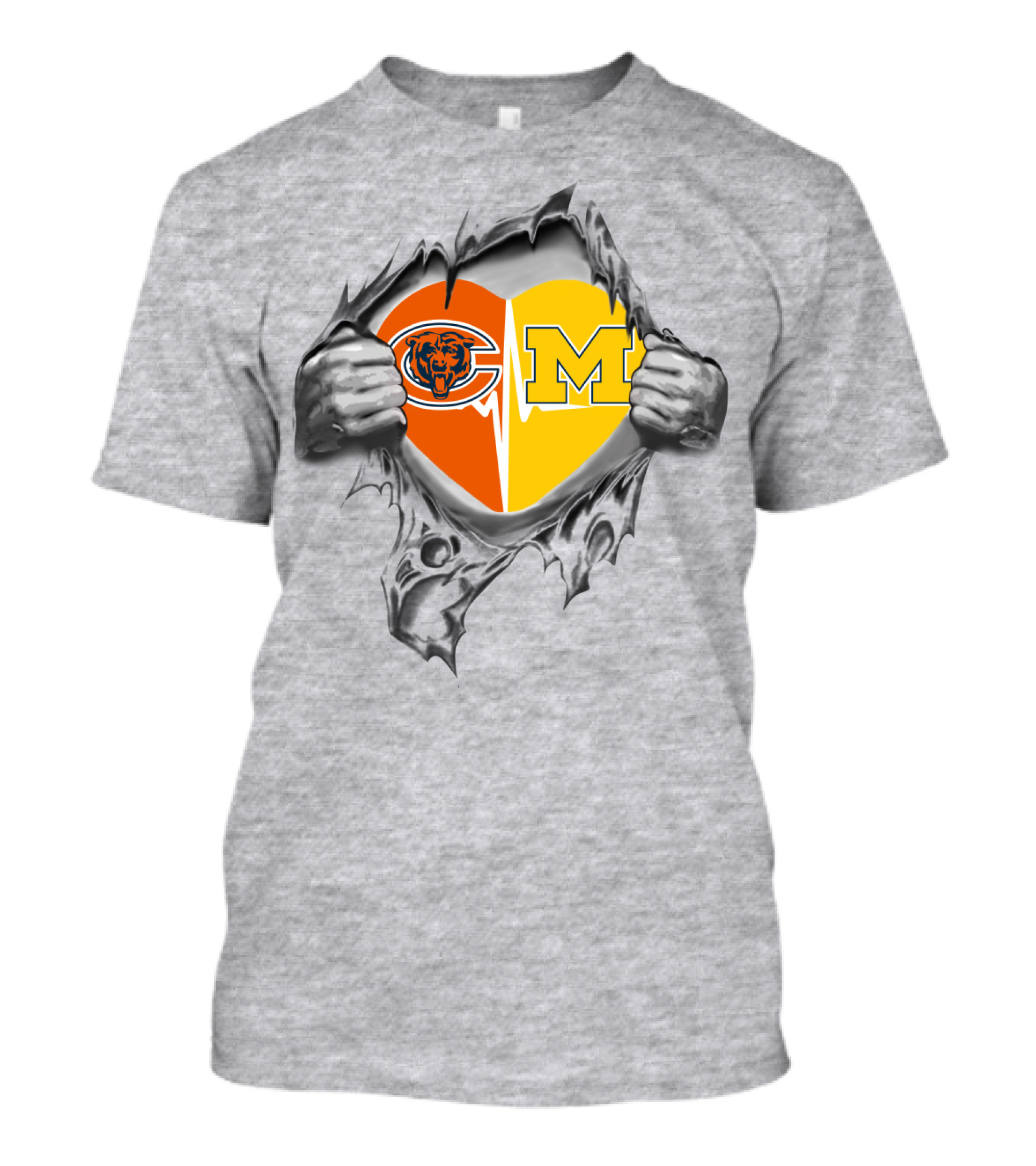 Bears Michigan Heart T-Shirt