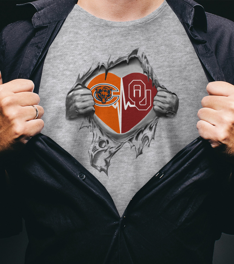 Bears Sooners Heartbeat Rivalry Passion T-Shirt