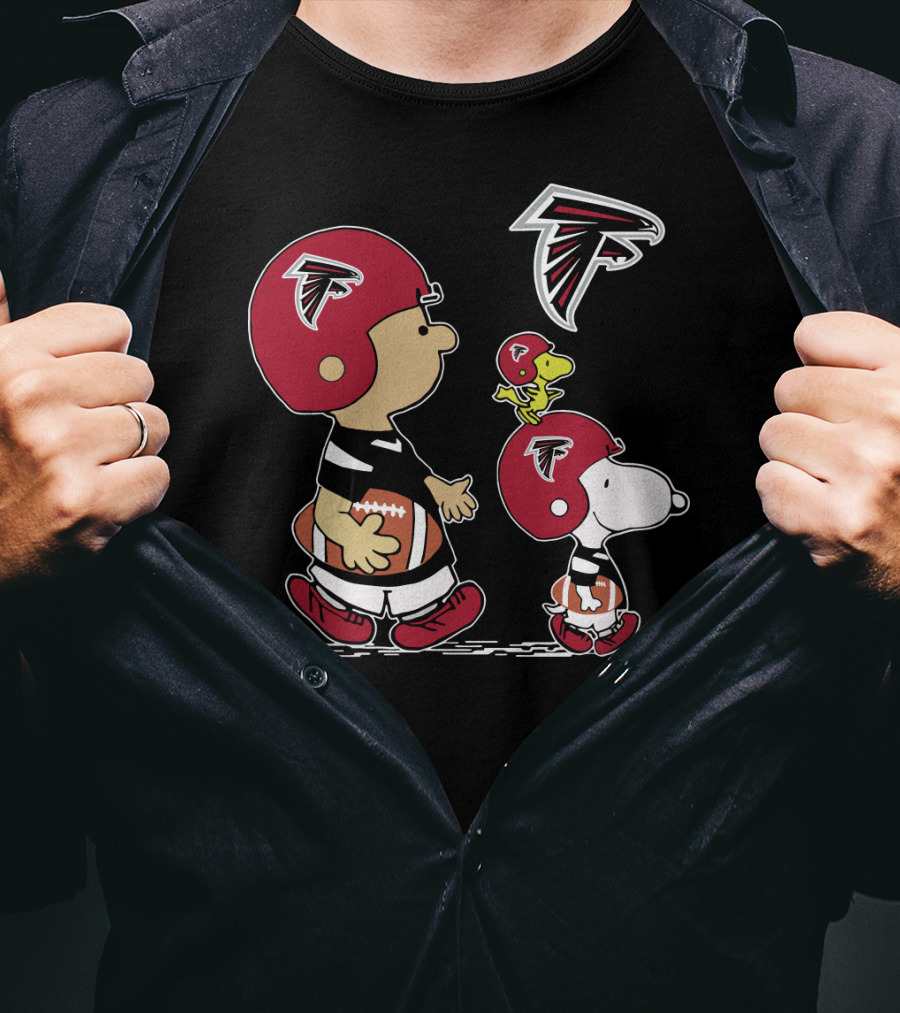Falcons Snoopy Charlie Woodstock Football Team Gear T-Shirt