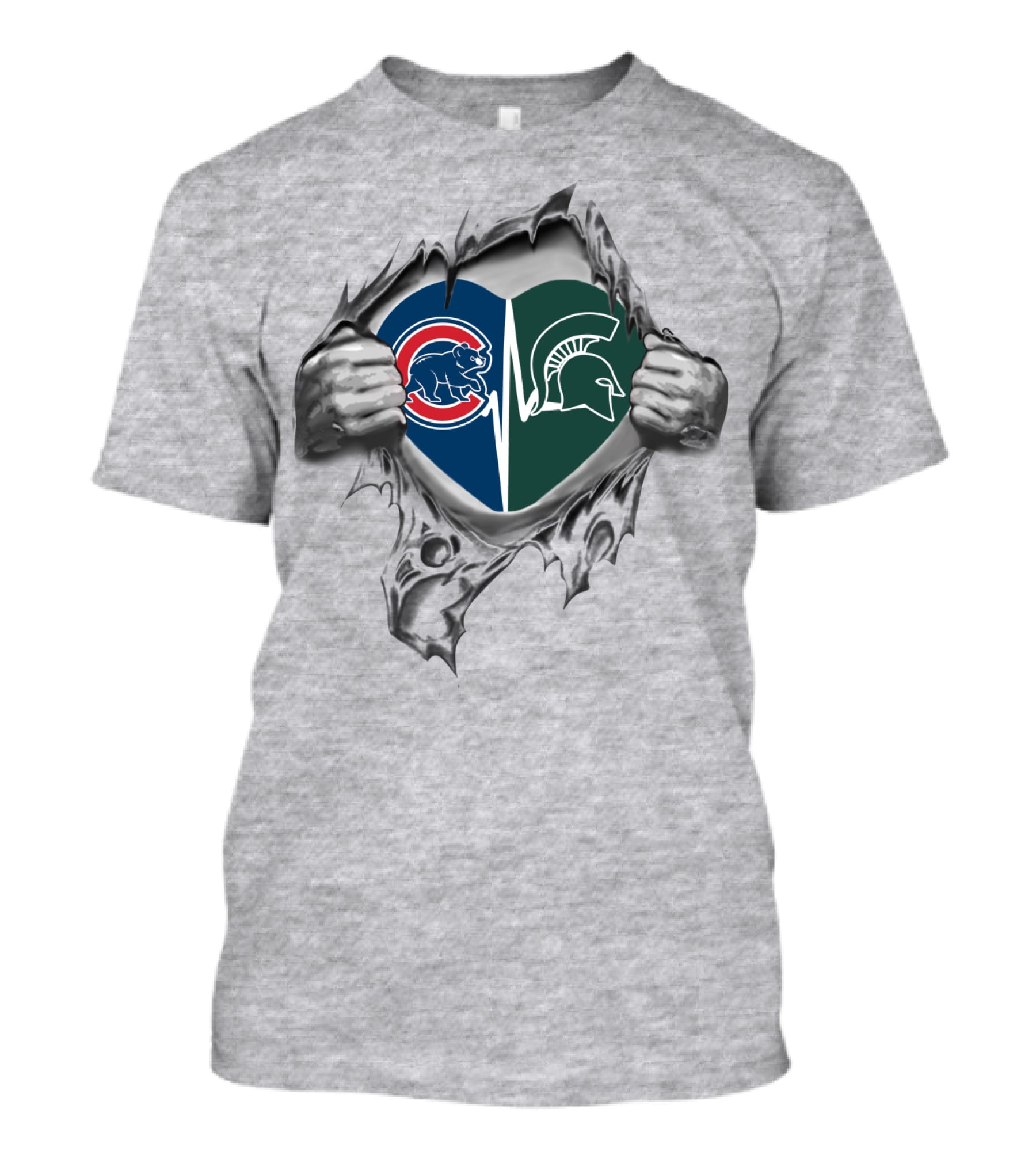 Cubs Spartans Heartbeat Passion Ripped T-Shirt