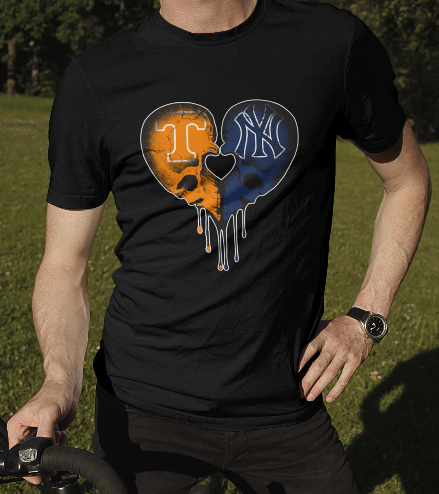 Yankees Tennessee Skull Heart Fusion T-Shirt