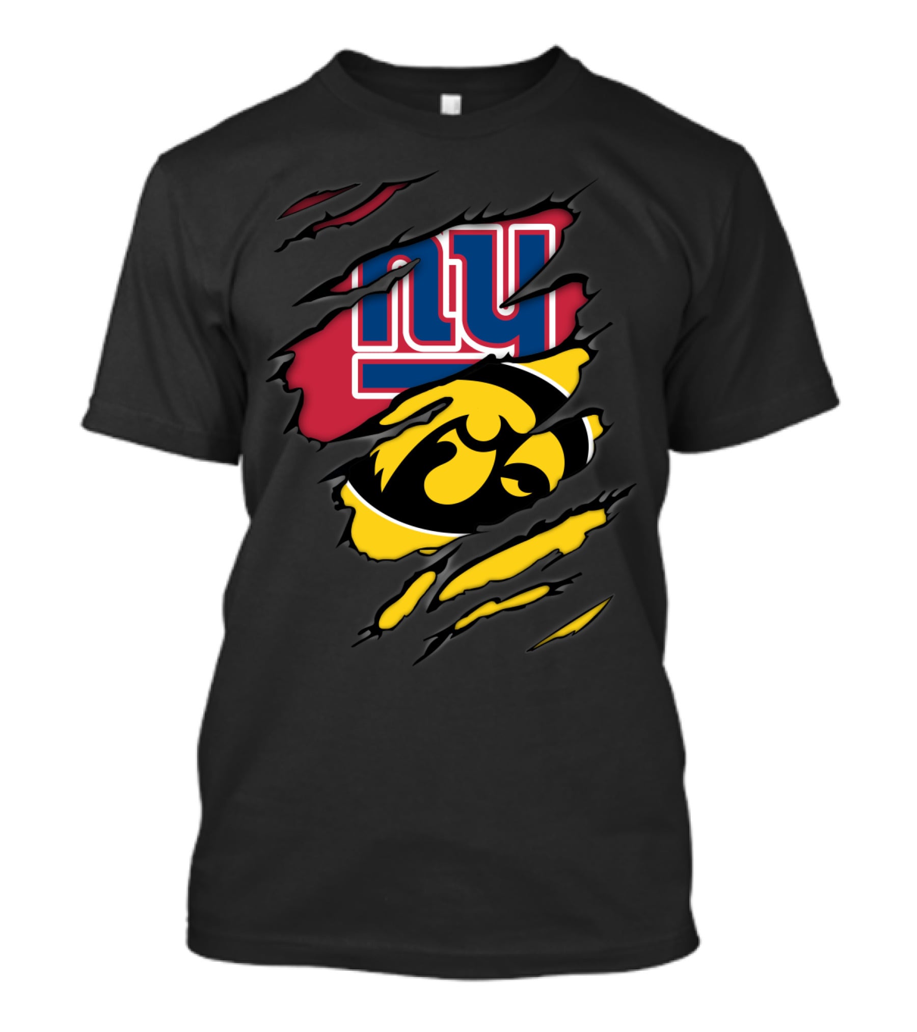 New York Giants Iowa Hawkeyes Crossover T-Shirt
