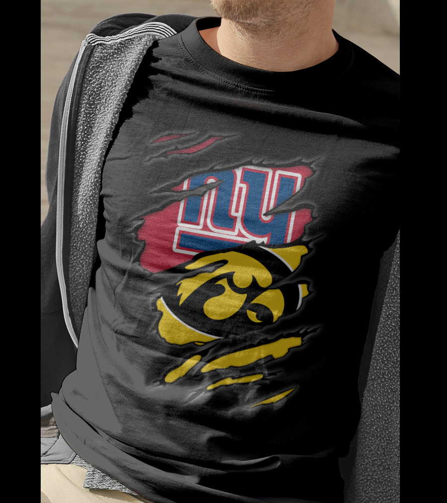 New York Giants Iowa Hawkeyes Crossover T-Shirt