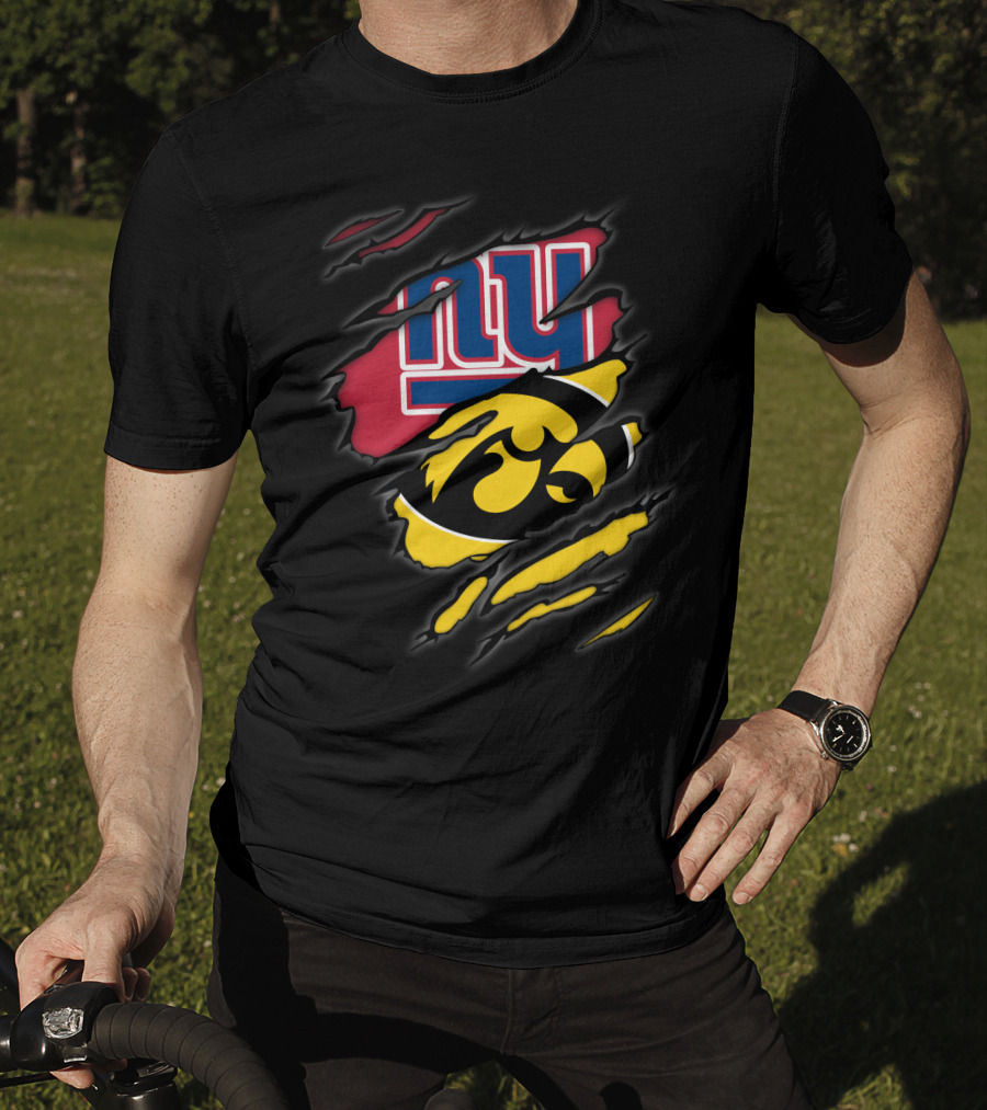 New York Giants Iowa Hawkeyes Crossover T-Shirt
