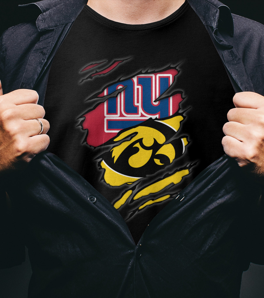 New York Giants Iowa Hawkeyes Crossover T-Shirt