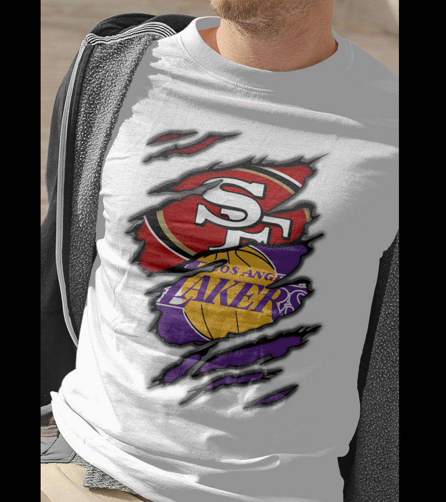 San Francisco 49ers Los Angeles Lakers Crossover T-Shirt
