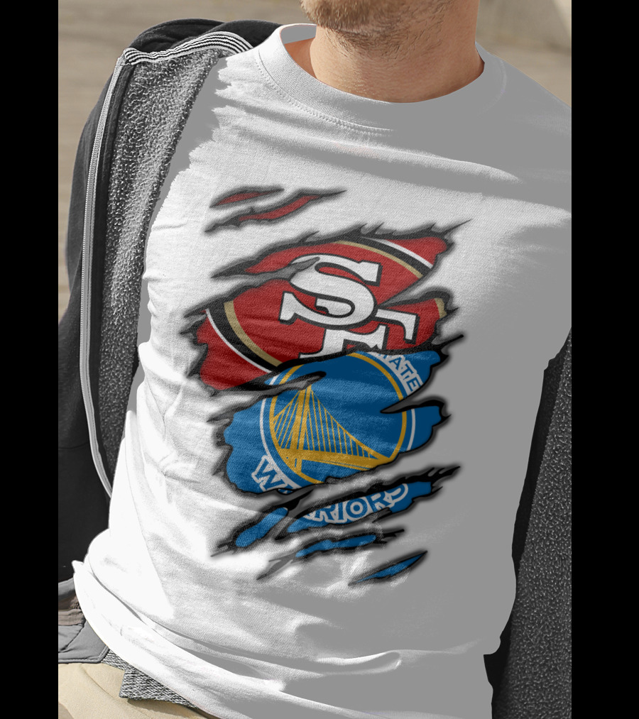 SF 49ers Golden State Warriors Torn T-Shirt