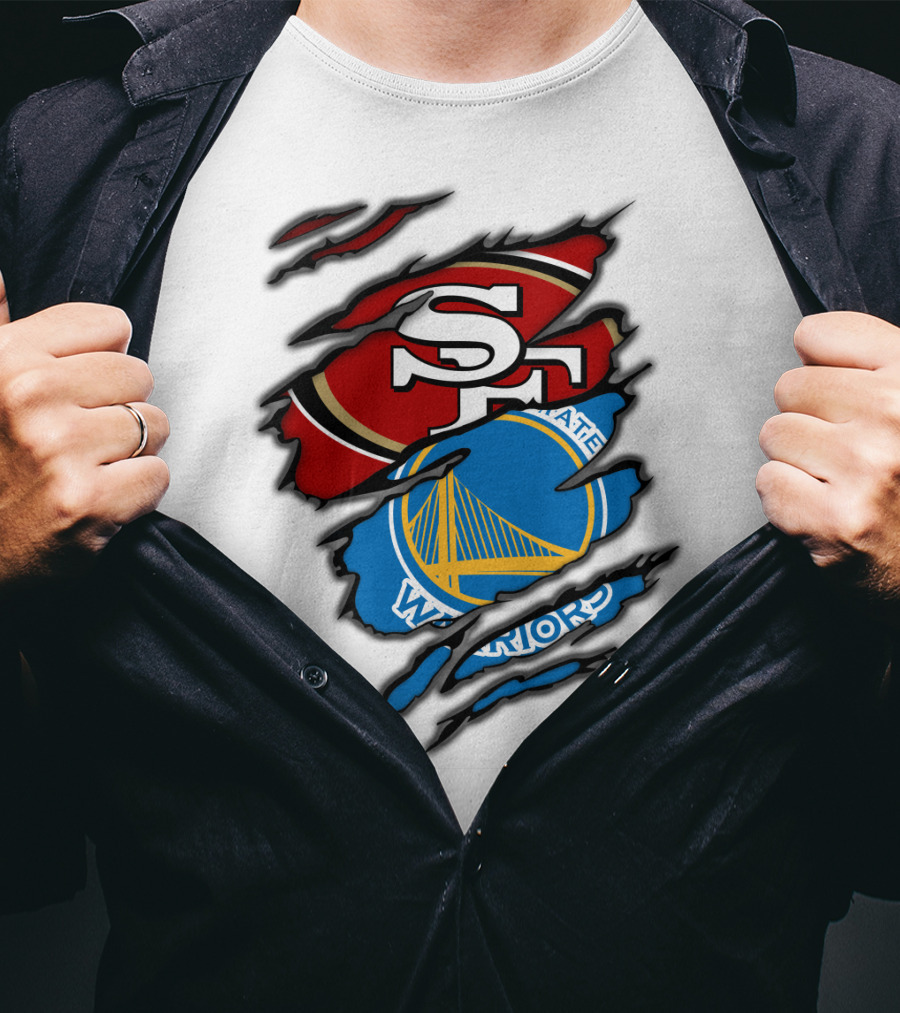 SF 49ers Golden State Warriors Torn T-Shirt