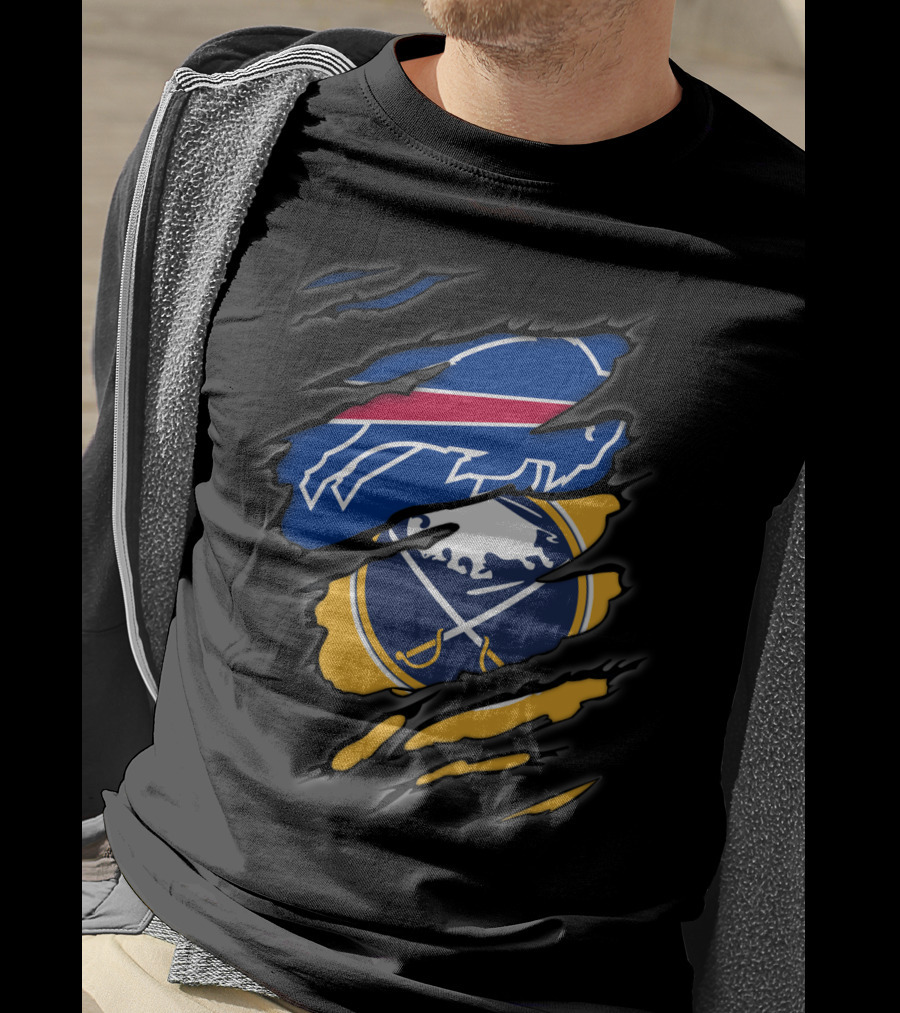 Buffalo Bills And Sabres Torn T-Shirt