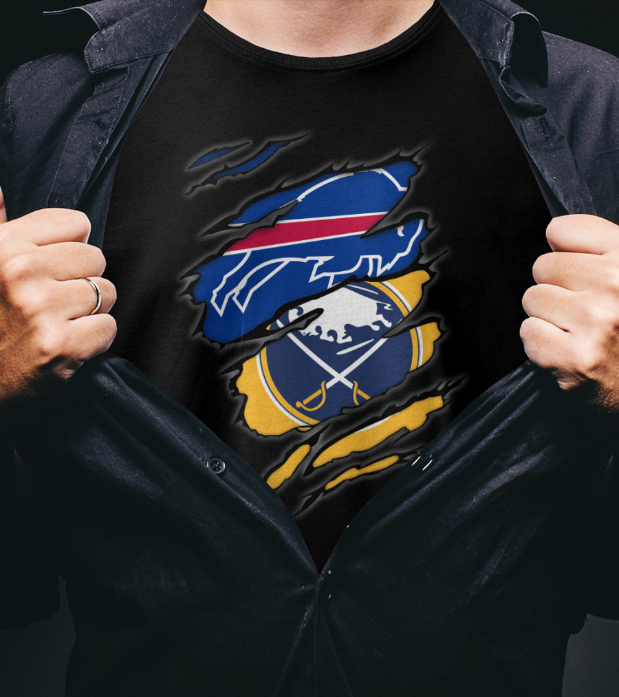 Buffalo Bills And Sabres Torn T-Shirt