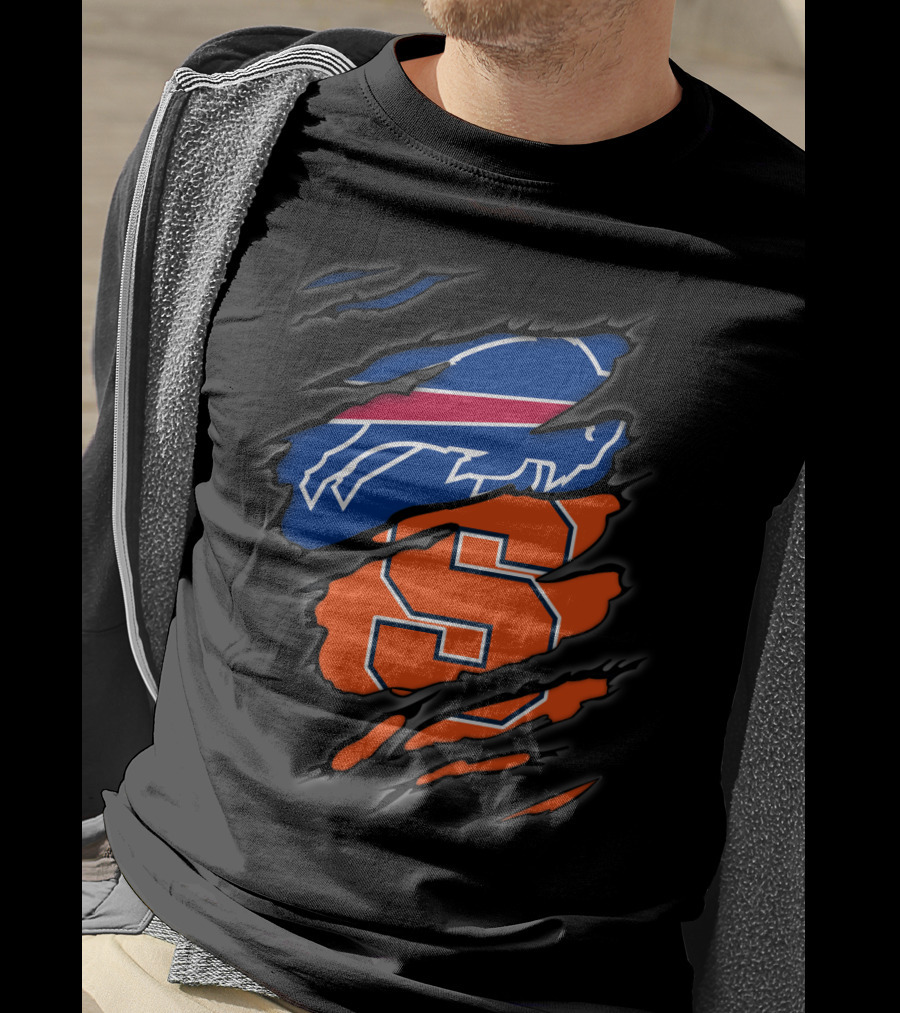 Buffalo Bills And Syracuse Orange Torn T-Shirt