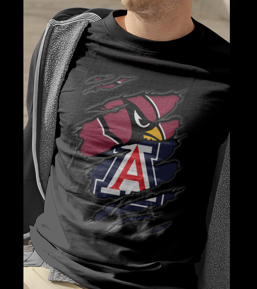 Cardinals Arizona Wildcats Logo Mashup T-Shirt
