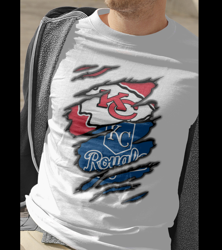 Kansas City Chiefs KC Royals Torn Elements T-Shirt