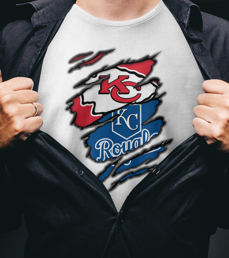 Kansas City Chiefs KC Royals Torn Elements T-Shirt