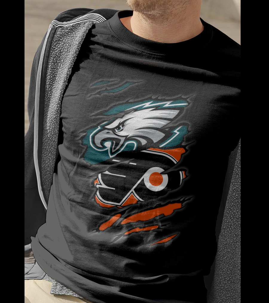 Eagles Flyers Football Hockey Team Logo Mashup T-Shirt