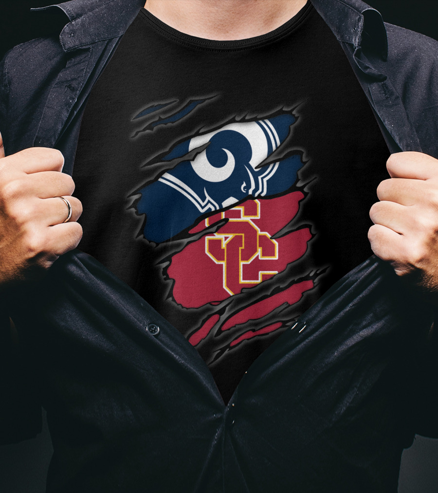 Los Angeles Rams USC Trojans Ripped Claw Marks T-Shirt