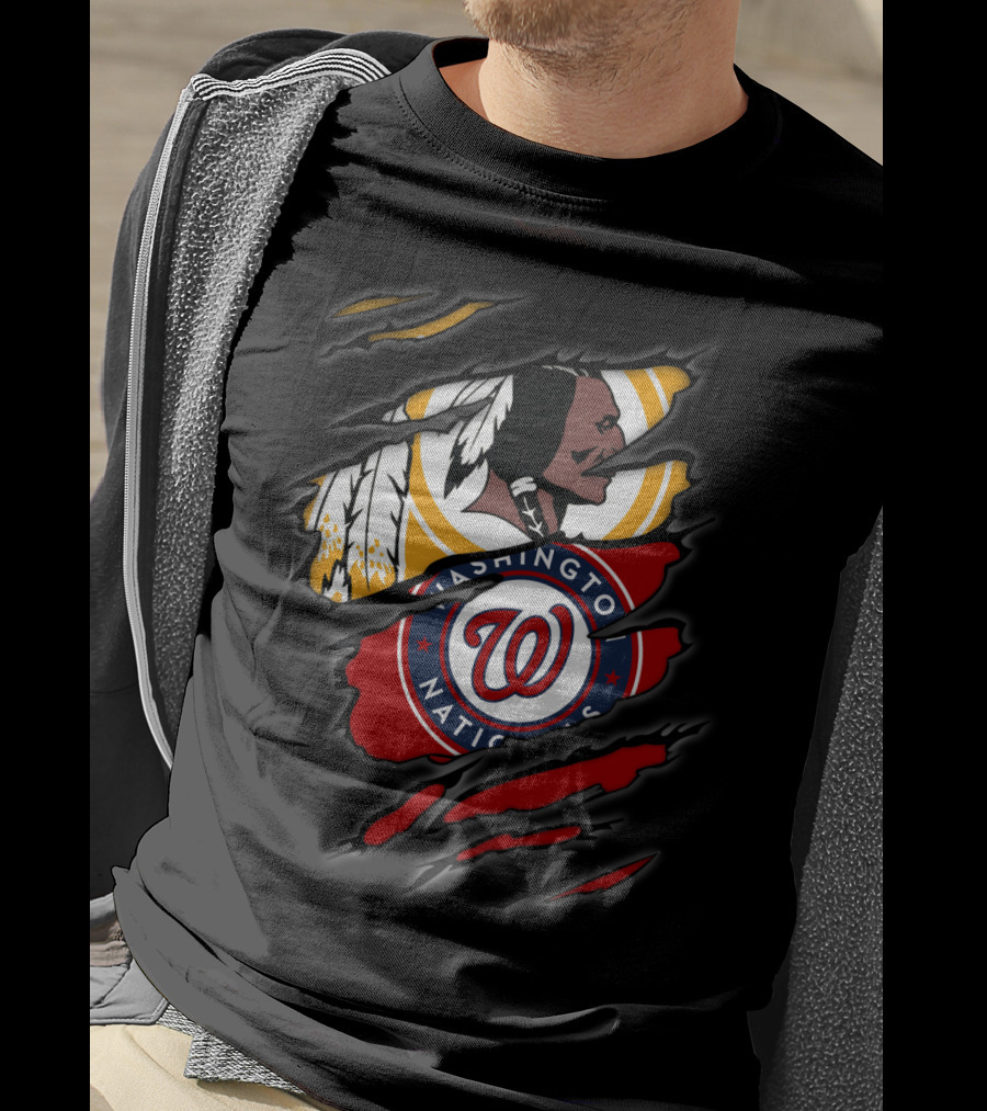 Washington Redskins Nationals W Logo Fan Mashup T-Shirt