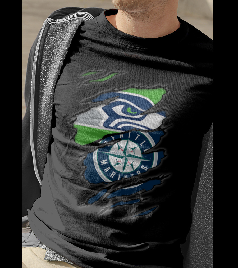 Seahawks Mariners Seattle Sports Crossover T-Shirt