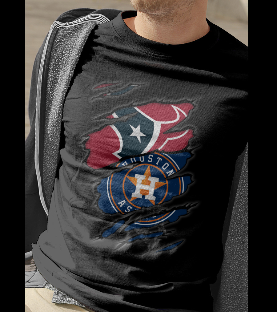 Houston Texans Houston Astros Fan Crossover T-Shirt