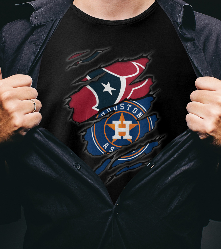 Houston Texans Houston Astros Fan Crossover T-Shirt
