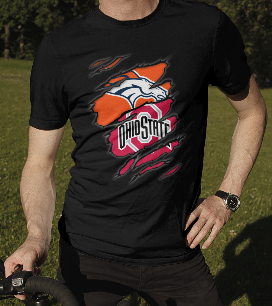 Brocos Ohio State Broncos Logo Ohio State Buckeyes Emblem T-Shirt