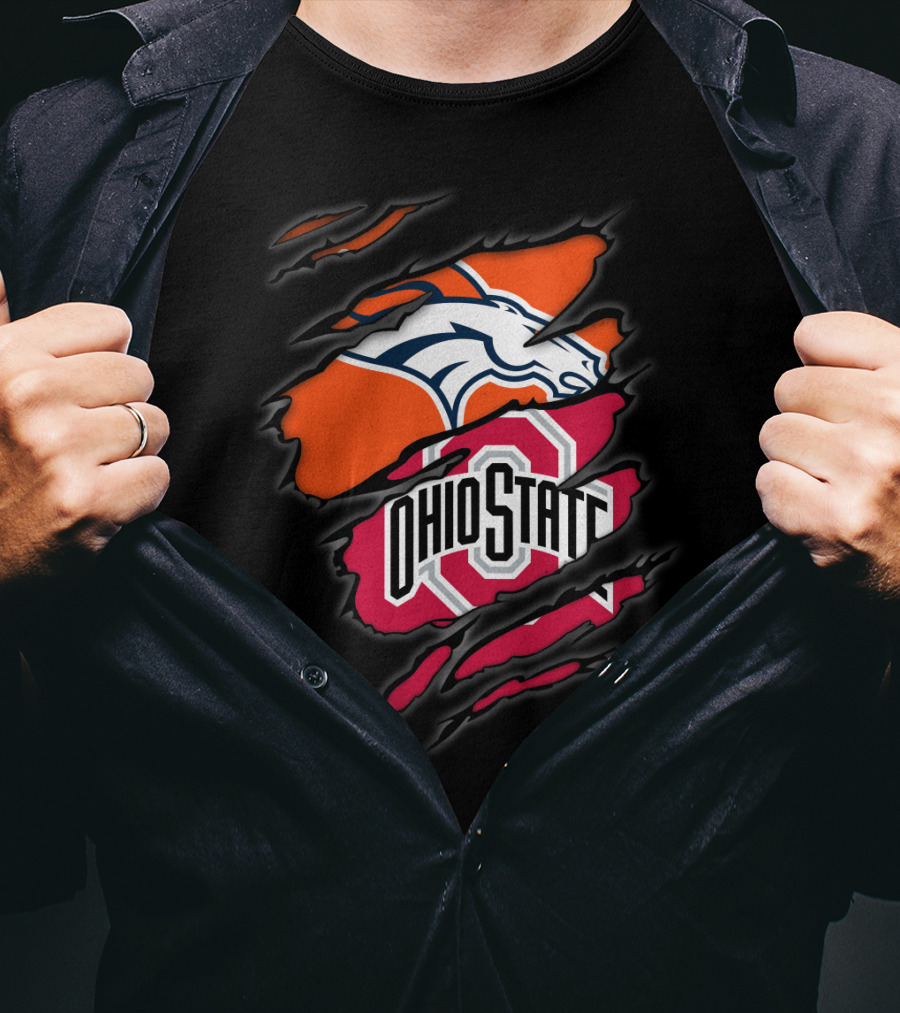 Brocos Ohio State Broncos Logo Ohio State Buckeyes Emblem T-Shirt