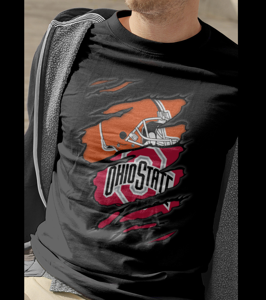 Ohio State Browns Football Helmet T-Shirt