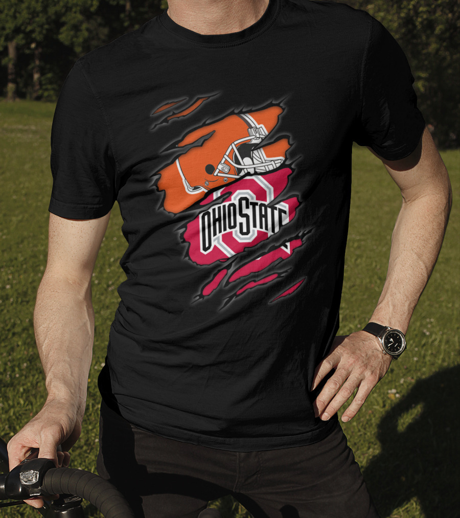 Ohio State Browns Football Helmet T-Shirt