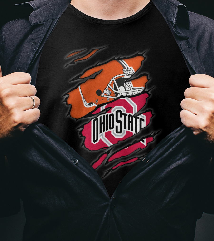 Ohio State Browns Football Helmet T-Shirt