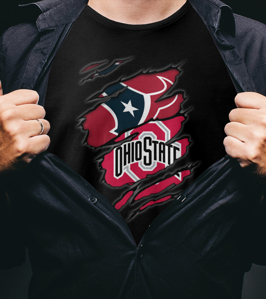 Texans Ohio State Logo Mashup T-Shirt