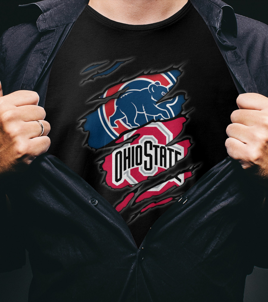 Cubs Ohio State Dual Logo Fusion T-Shirt