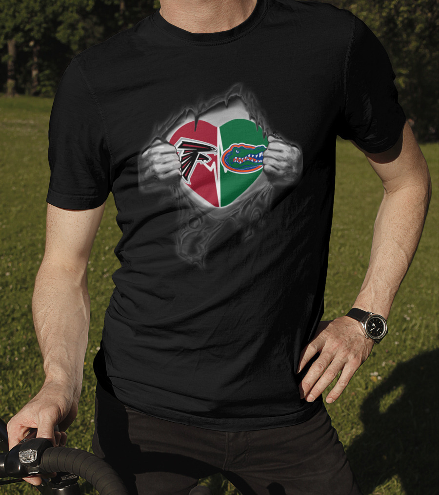 Falcons Split Heart Gators T-Shirt