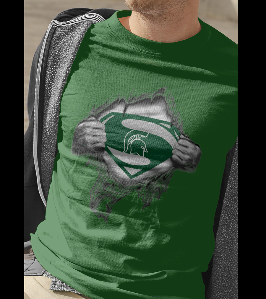 Spartans Super Man Shield Logo Tear-Away T-Shirt