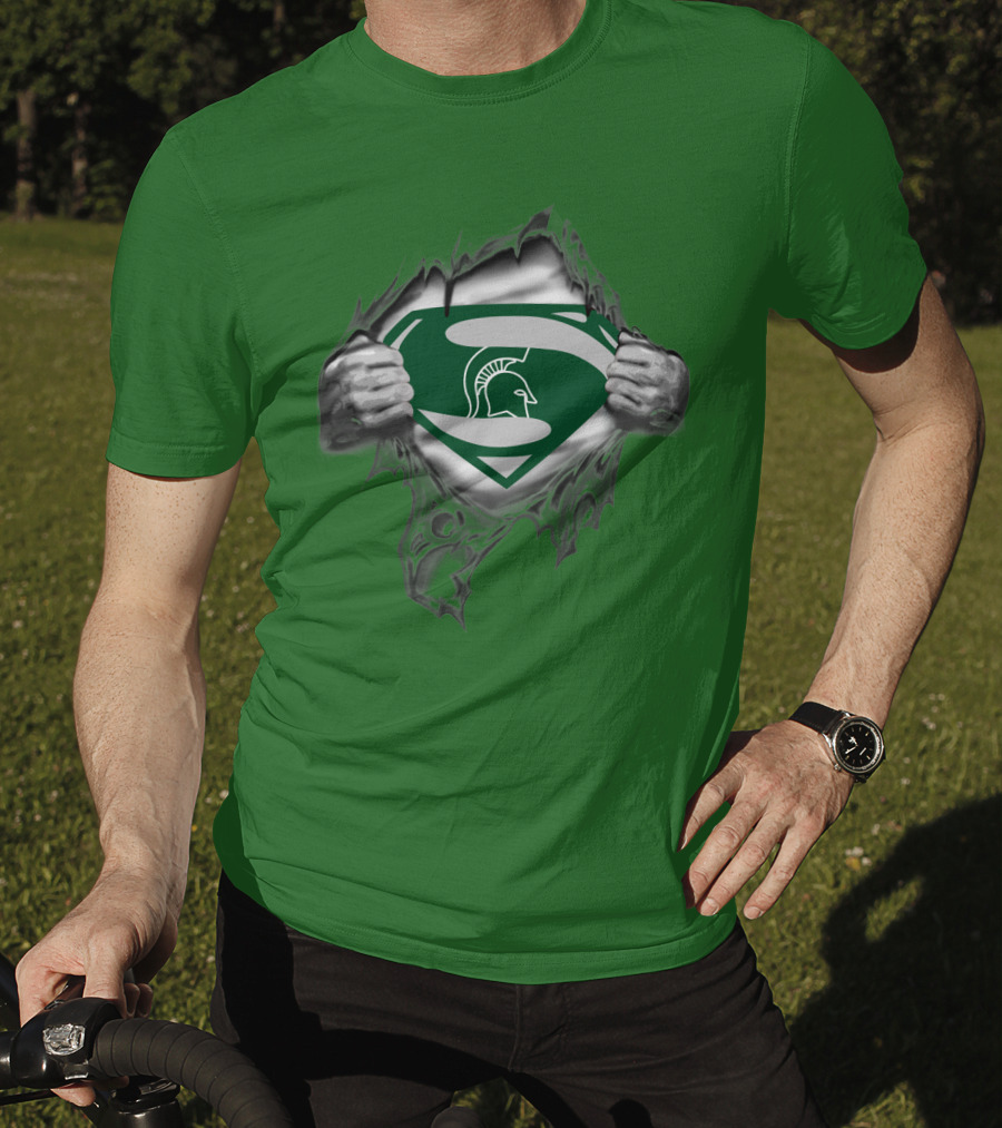 Spartans Super Man Shield Logo Tear-Away T-Shirt