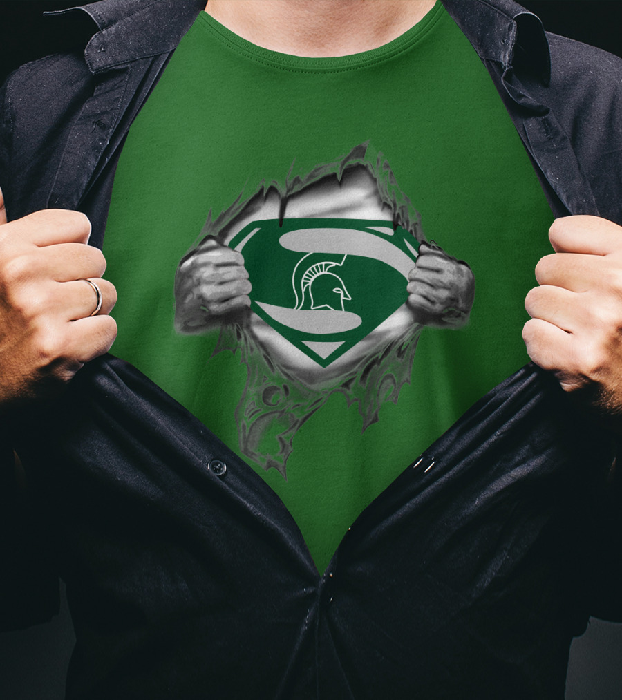 Spartans Super Man Shield Logo Tear-Away T-Shirt