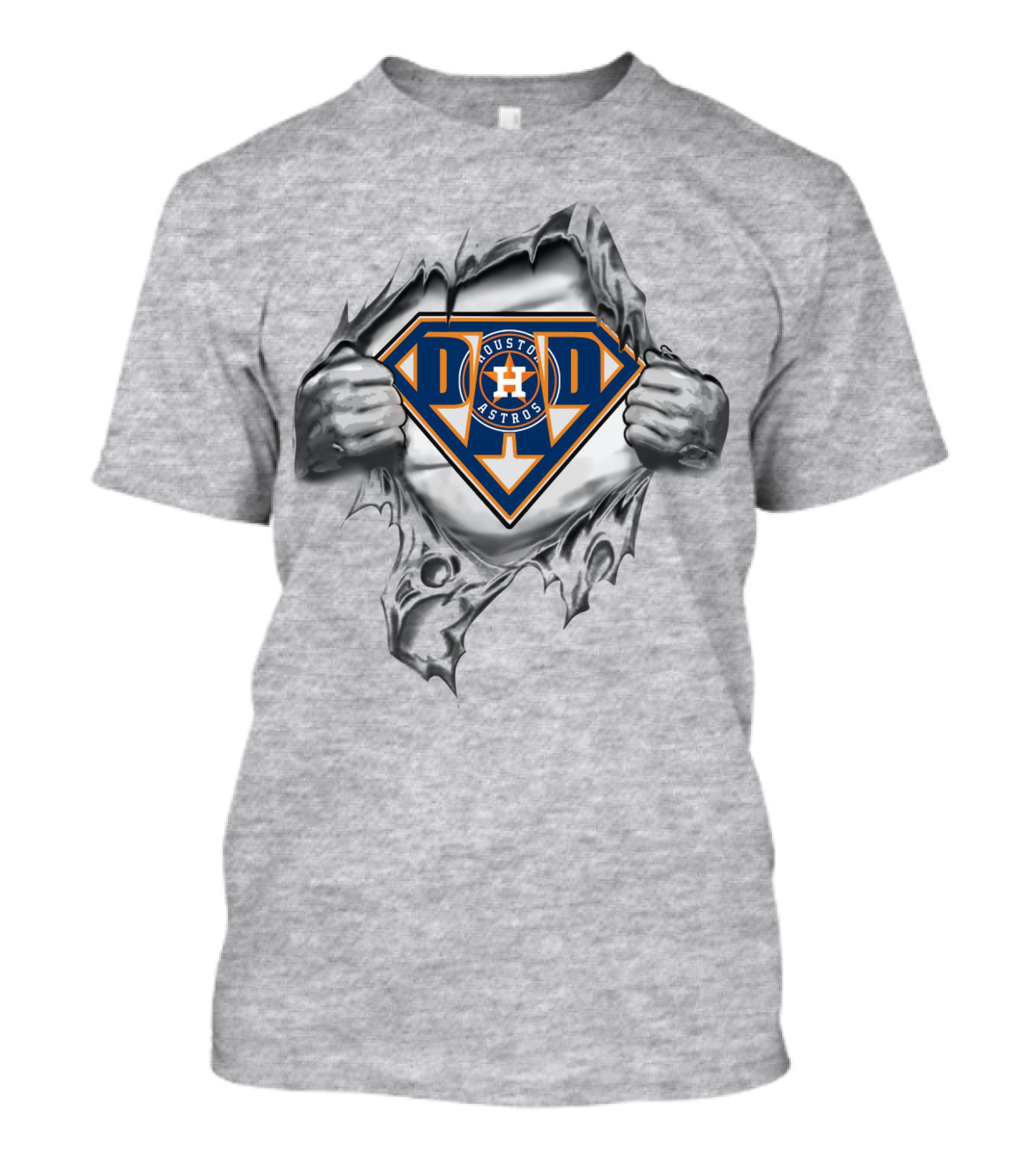 Houston Astros Super Dad Logo Display T-Shirt