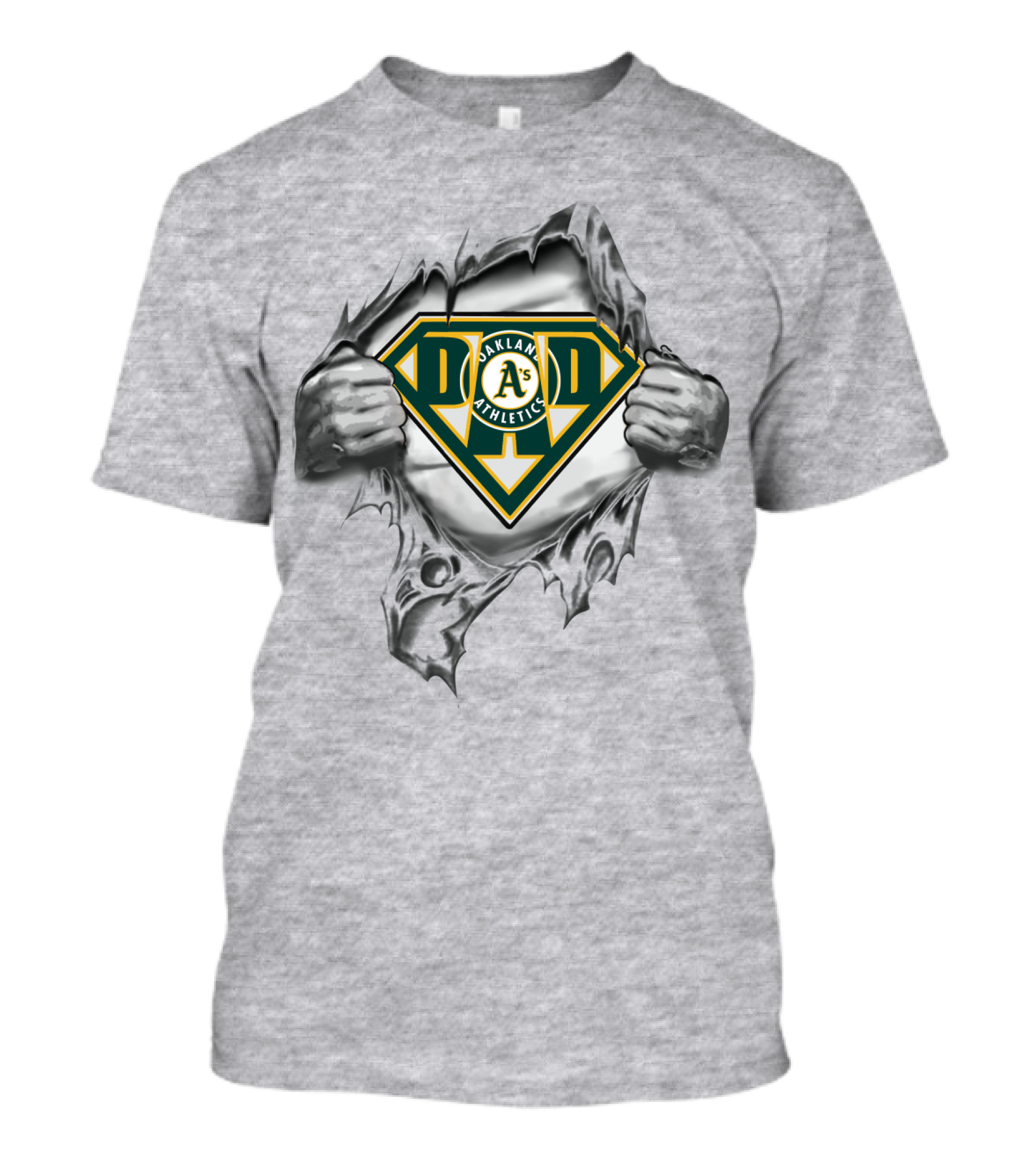 Oakland Athletics Dad Superhero Emblem T-Shirt
