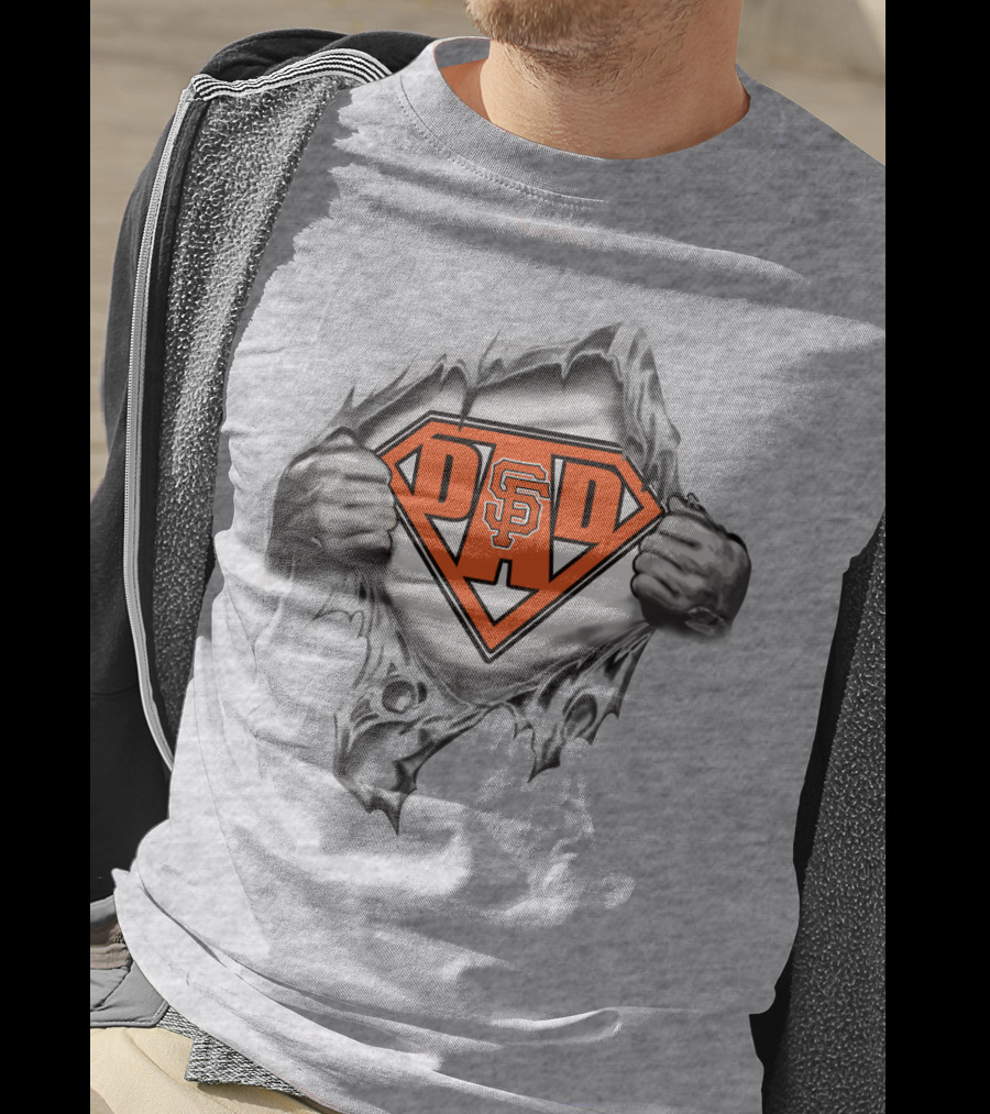 Sf Giants Dad Superhero T-Shirt