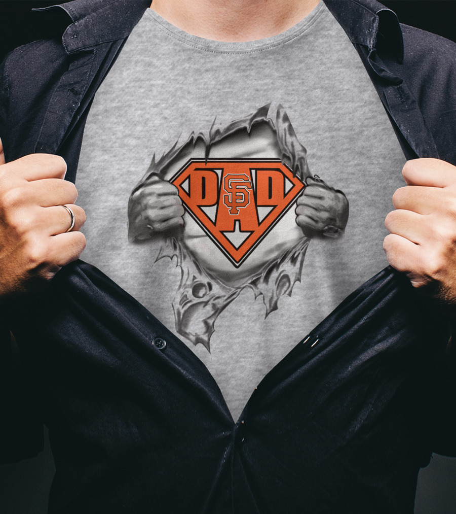 Sf Giants Dad Superhero T-Shirt