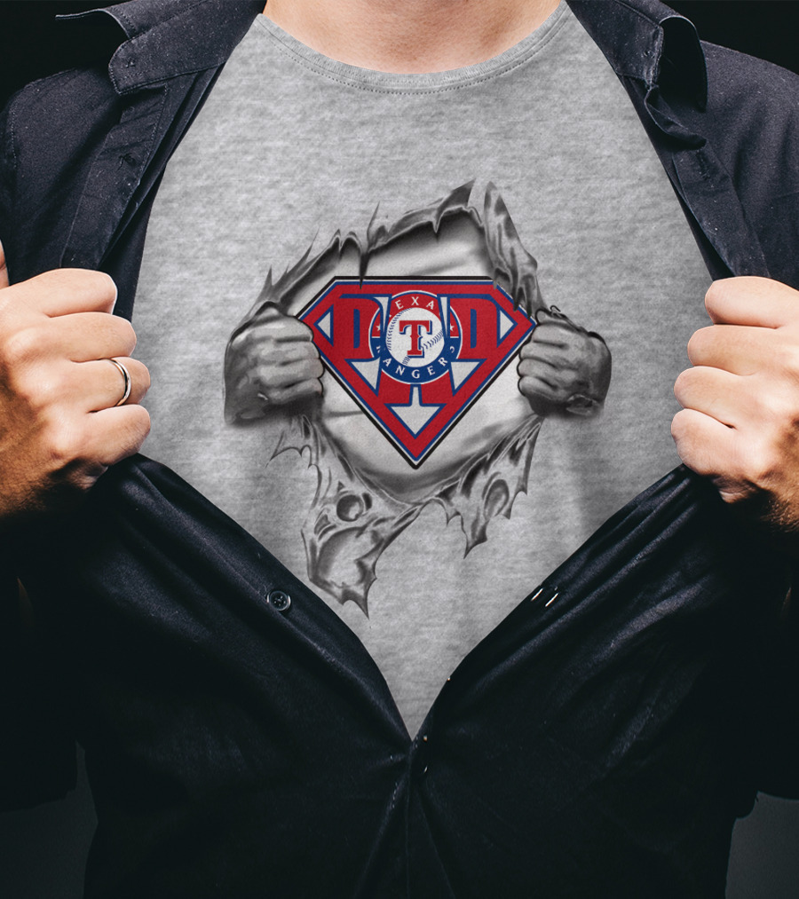 Texas Rangers Superhero Shield Burst T-Shirt