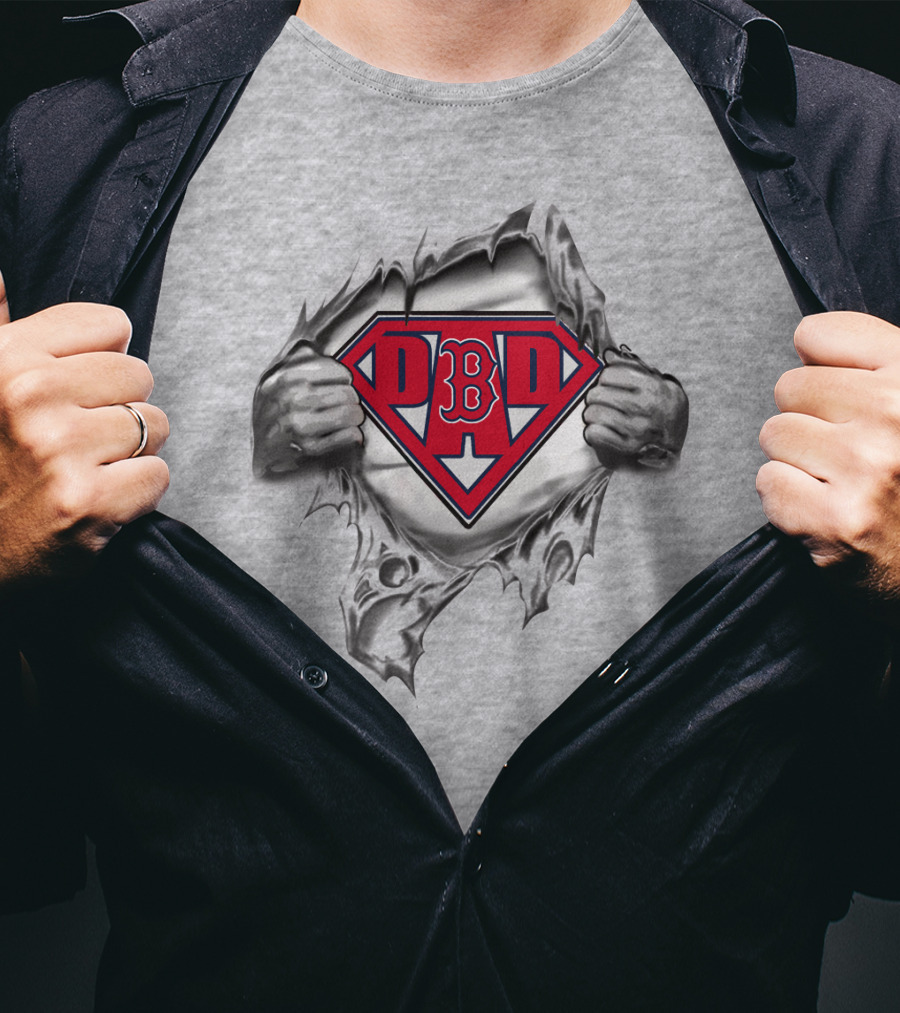 Redsoxs Superhero Burst Logo With Letters B B And Baseball T-Shirt